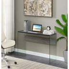 Console ou bureau en verre