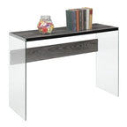 Console ou bureau en verre