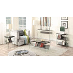 Console ou bureau en verre