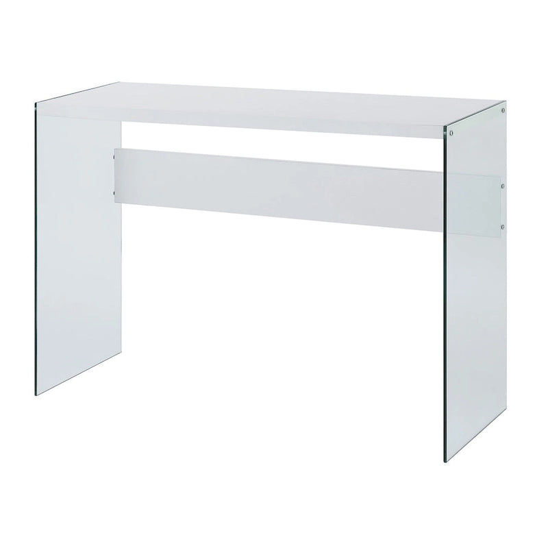 Console ou bureau en verre