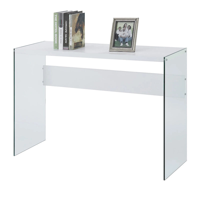 Console ou bureau en verre