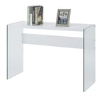 Console ou bureau en verre