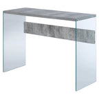 Console ou bureau en verre
