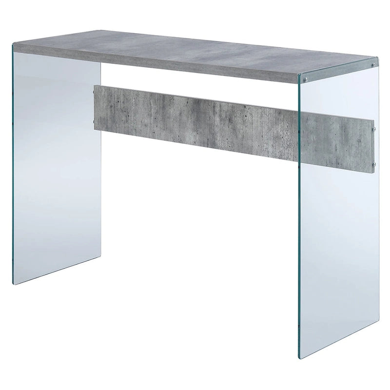 Console ou bureau en verre