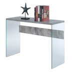 Console ou bureau en verre