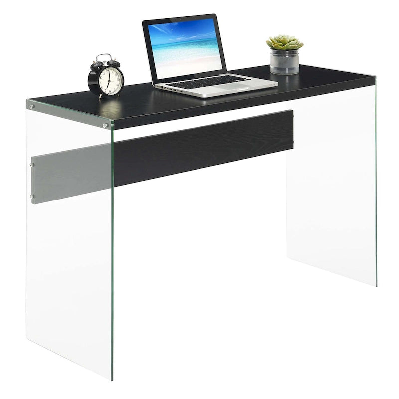 Console ou bureau en verre