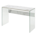 Console ou bureau en verre