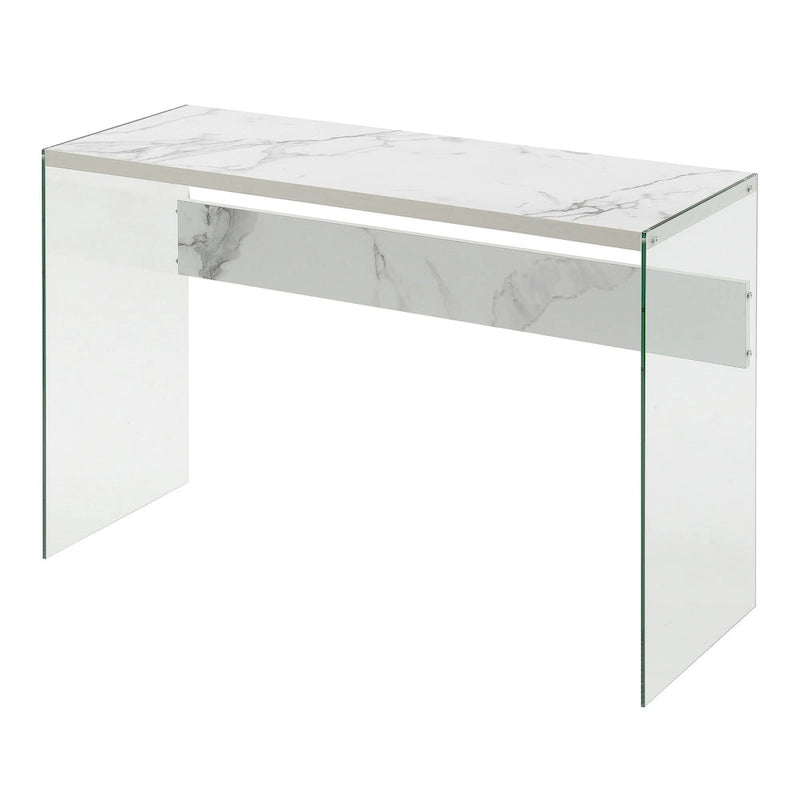 Console ou bureau en verre
