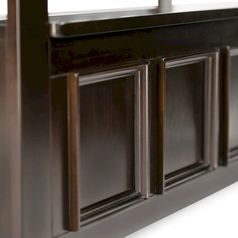 Banc de rangement en bois massif de 122 cm avec couvercle relevable