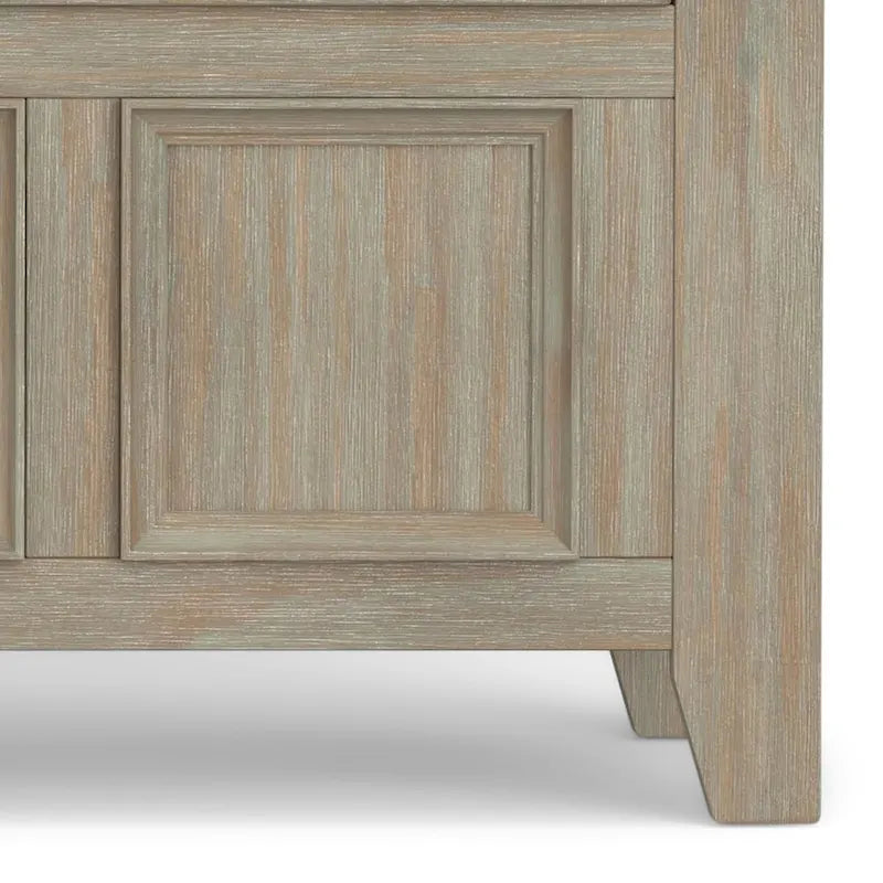 Banc de rangement en bois massif de 122 cm avec couvercle relevable