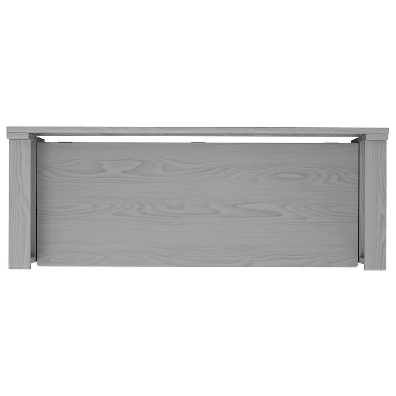 Banc de rangement en bois massif de 122 cm avec couvercle relevable