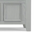 Banc de rangement en bois massif de 122 cm avec couvercle relevable
