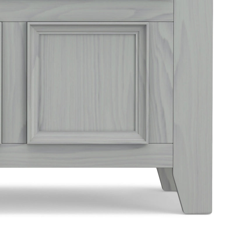 Banc de rangement en bois massif de 122 cm avec couvercle relevable