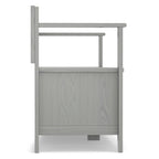 Banc de rangement en bois massif de 122 cm avec couvercle relevable