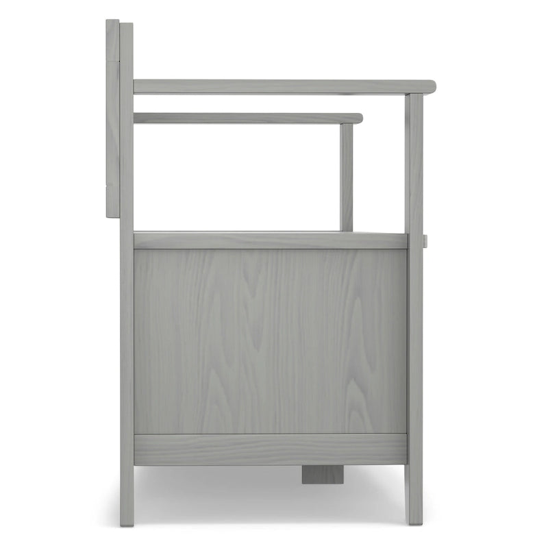 Banc de rangement en bois massif de 122 cm avec couvercle relevable
