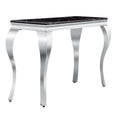 Console avec plateau texturé et pieds en métal
