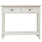 Console avec deux tiroirs et étagère inférieure