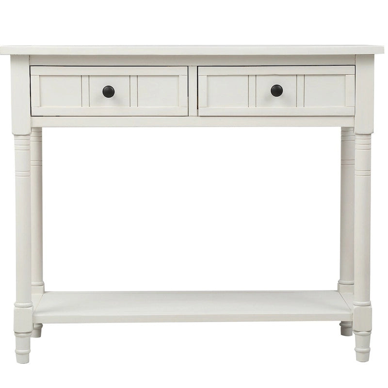 Console avec deux tiroirs et étagère inférieure