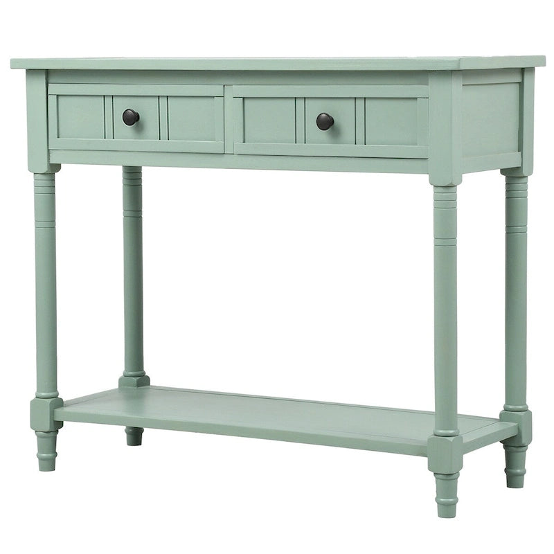 Console avec deux tiroirs et étagère inférieure