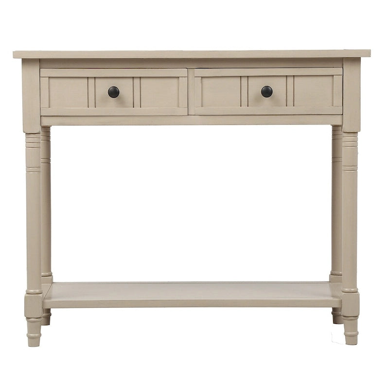 Console avec deux tiroirs et étagère inférieure
