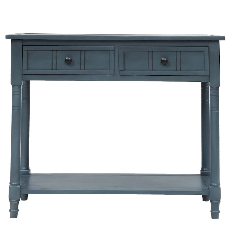Console avec deux tiroirs et étagère inférieure