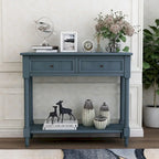 Console avec deux tiroirs et étagère inférieure