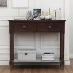 Console avec deux tiroirs et étagère inférieure