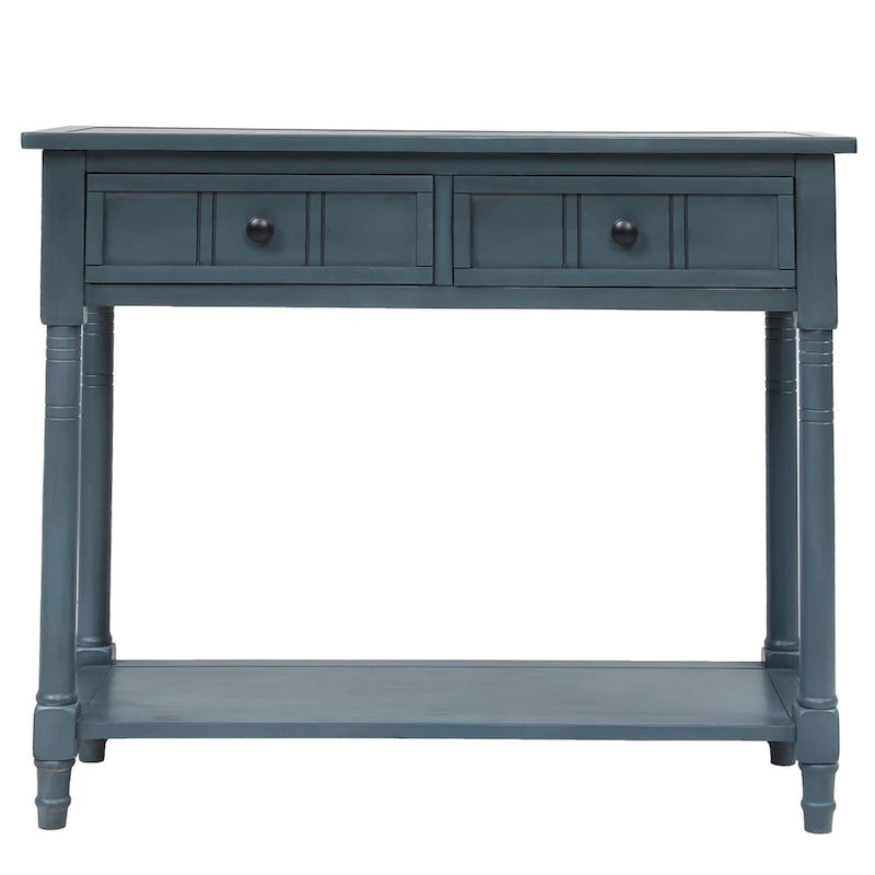 Console avec deux tiroirs et étagère inférieure