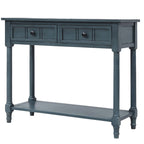 Console avec deux tiroirs et étagère inférieure