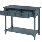 Console avec deux tiroirs et étagère inférieure