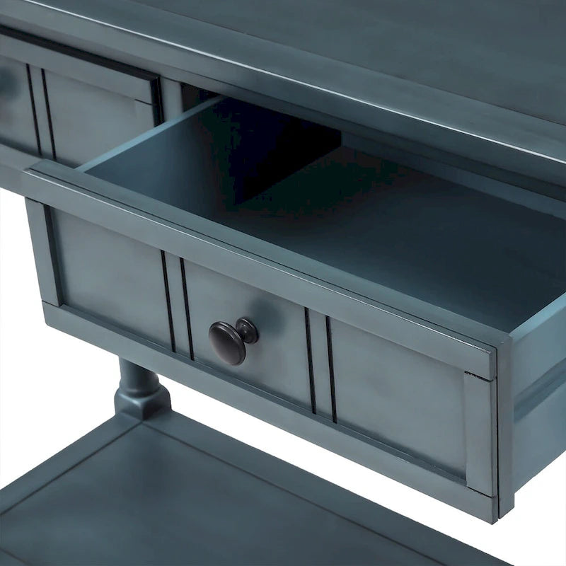 Console avec deux tiroirs et étagère inférieure