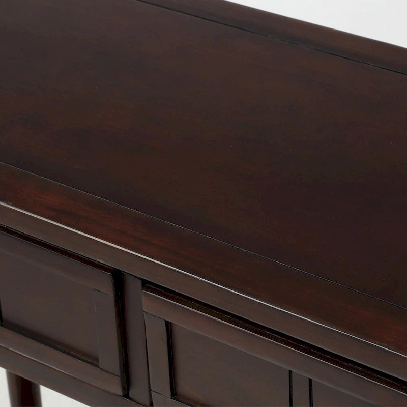 Console avec deux tiroirs et étagère inférieure