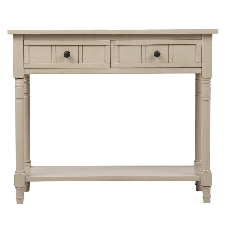 Console avec deux tiroirs et étagère inférieure