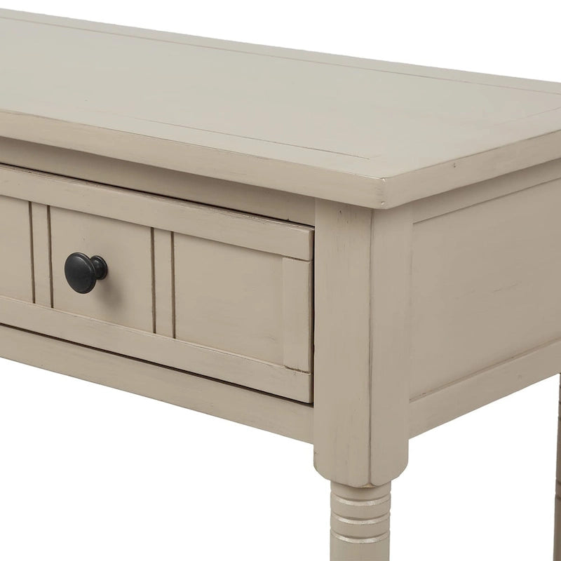 Console avec deux tiroirs et étagère inférieure