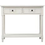 Console avec deux tiroirs et étagère inférieure