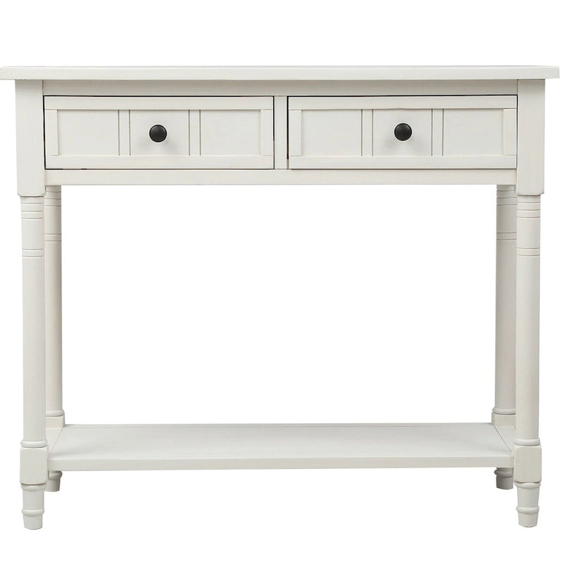 Console avec deux tiroirs et étagère inférieure