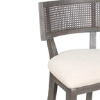 Chaise de comptoir à dossier en bois