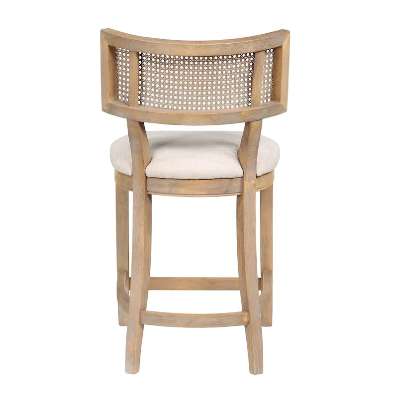 Chaise de comptoir à dossier en bois