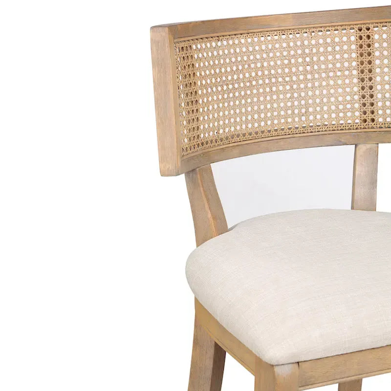 Chaise de comptoir à dossier en bois