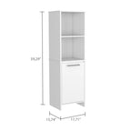 Armoire de garde-manger avec porte simple et quatre étagères