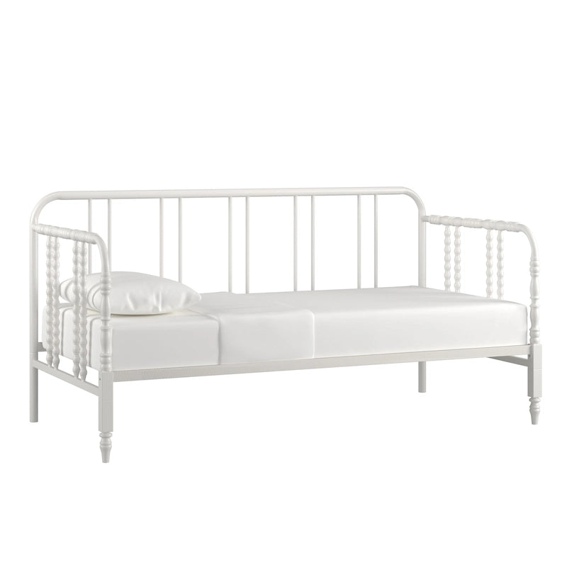 Lit de repos métallique avec motif à barreaux