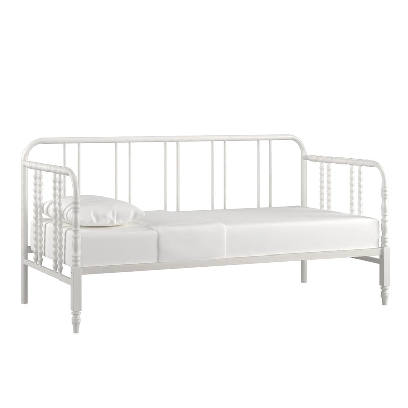 Lit de repos métallique avec motif à barreaux