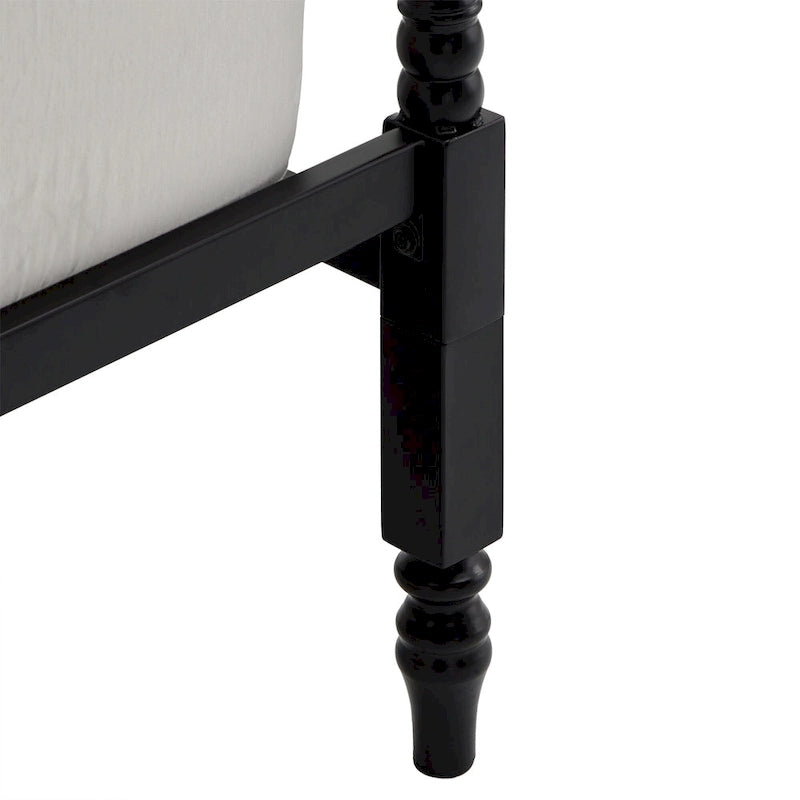 Lit de repos métallique avec motif à barreaux