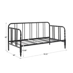 Lit de repos métallique avec motif à barreaux