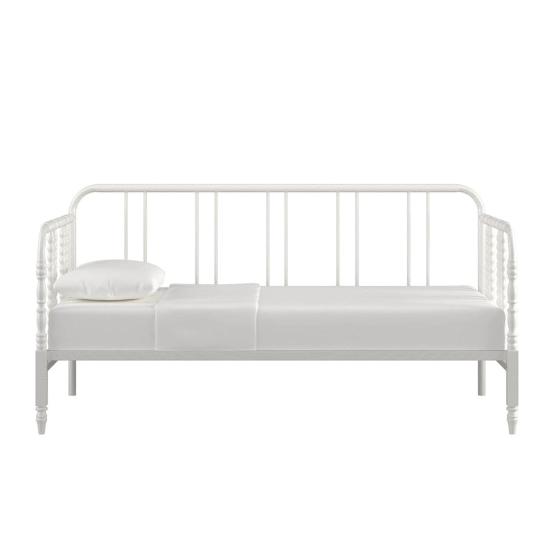 Lit de repos métallique avec motif à barreaux