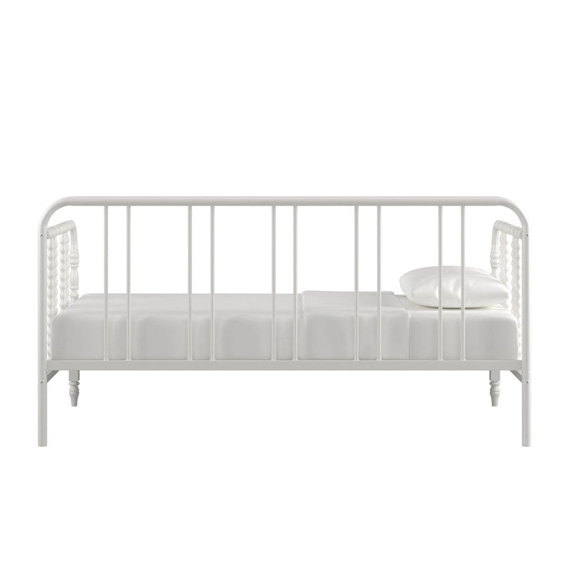 Lit de repos métallique avec motif à barreaux