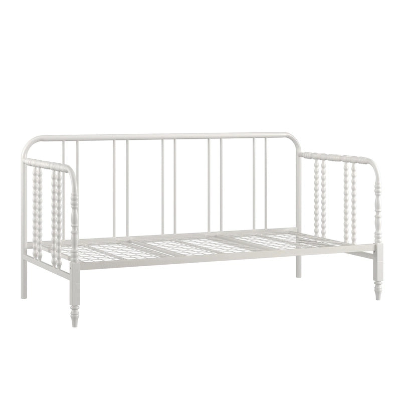 Lit de repos métallique avec motif à barreaux
