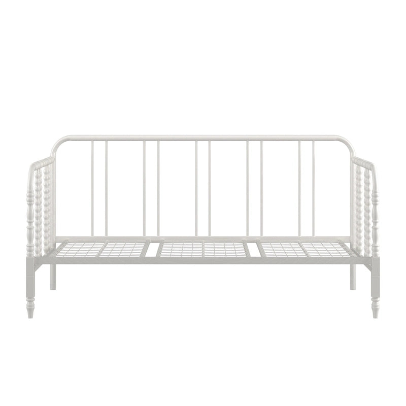 Lit de repos métallique avec motif à barreaux