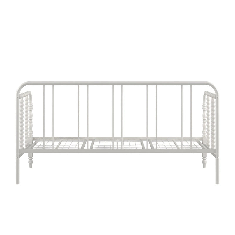 Lit de repos métallique avec motif à barreaux