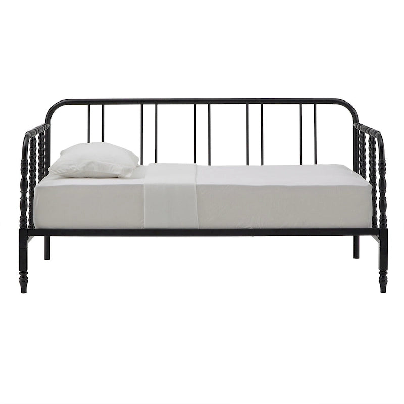 Lit de repos métallique avec motif à barreaux